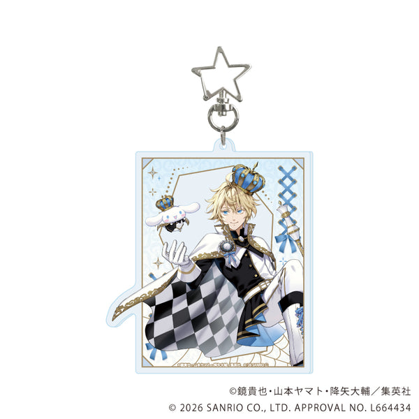 『終わりのセラフ×サンリオキャラクターズ』星型ナスカン付きデカアクリルキーホルダー02/百夜ミカエラ×シナモロール(コラボイラスト)