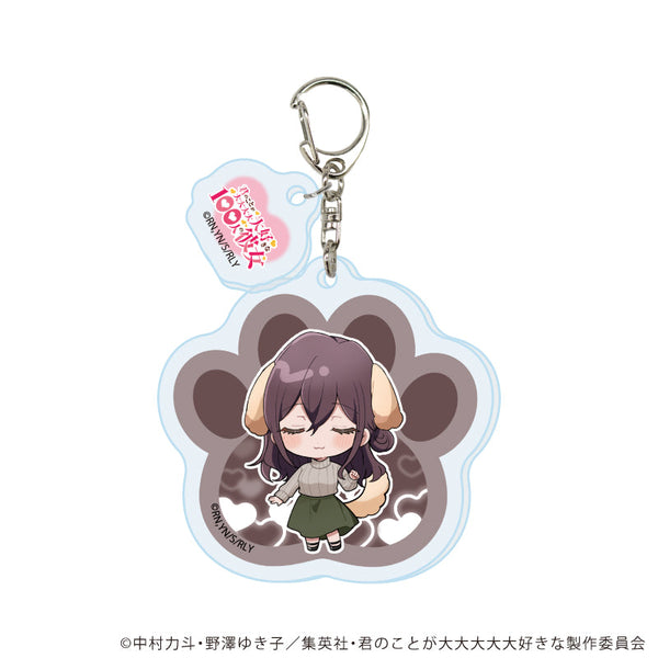 『君のことが大大大大大好きな100人の彼女』パーツ付きアクリルキーホルダー05/銘戸芽衣 犬ver(ミニキャライラスト)