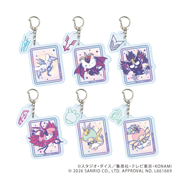 『遊☆戯☆王5D's×サンリオキャラクターズ』パーツ付きアクリルキーホルダー01/コンプリートセット(全6種)(コラボイラスト)