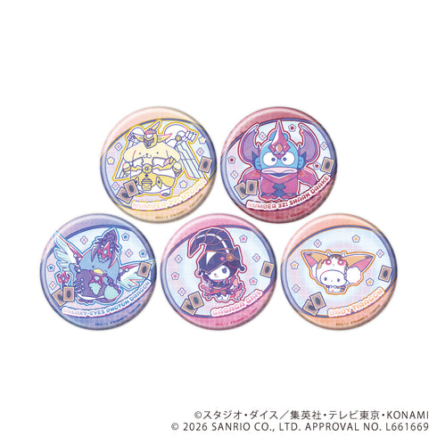 『遊☆戯☆王ZEXAL×サンリオキャラクターズ』ホログラム缶バッジ(65mm)01/コンプリートセット(全5種)(コラボイラスト)
