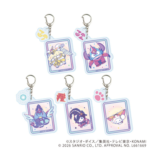 『遊☆戯☆王ZEXAL×サンリオキャラクターズ』パーツ付きアクリルキーホルダー01/コンプリートセット(全5種)(コラボイラスト)