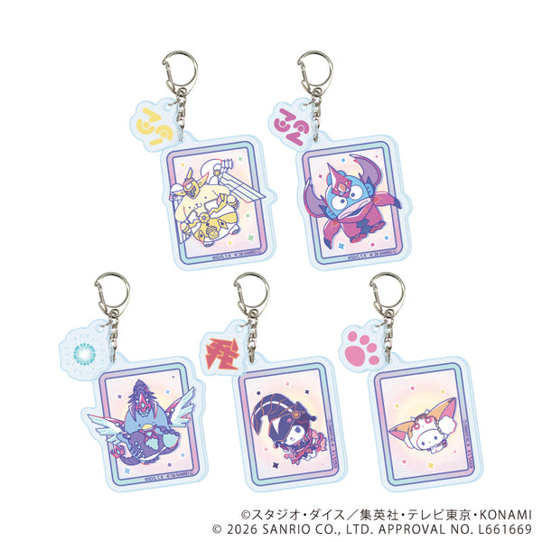 『遊☆戯☆王ZEXAL×サンリオキャラクターズ』パーツ付きアクリルキーホルダー01/コンプリートセット(全5種)(コラボイラスト)