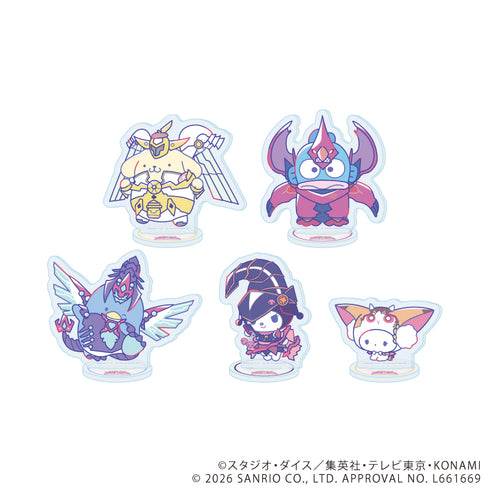 『遊☆戯☆王ZEXAL×サンリオキャラクターズ』アクリルぷちスタンド01/コンプリートセット(全5種)(コラボイラスト)