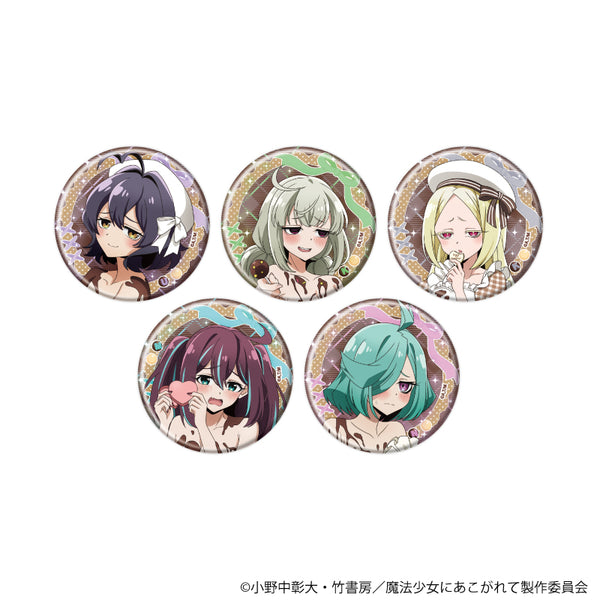 『魔法少女にあこがれて』缶バッジ17/コンプリートセット(全5種)(描き下ろしイラスト)
