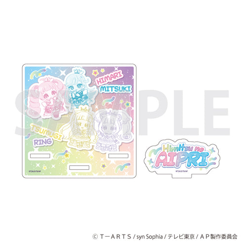 『ひみつのアイプリ』アクリルコースタースタンド01/デザインA デュオコーデver.(ミニキャライラスト)