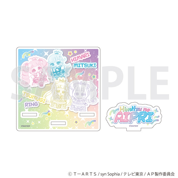 『ひみつのアイプリ』アクリルコースタースタンド01/デザインA デュオコーデver.(ミニキャライラスト)