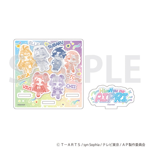 『ひみつのアイプリ』アクリルコースタースタンド02/デザインB デュオコーデver.(ミニキャライラスト)