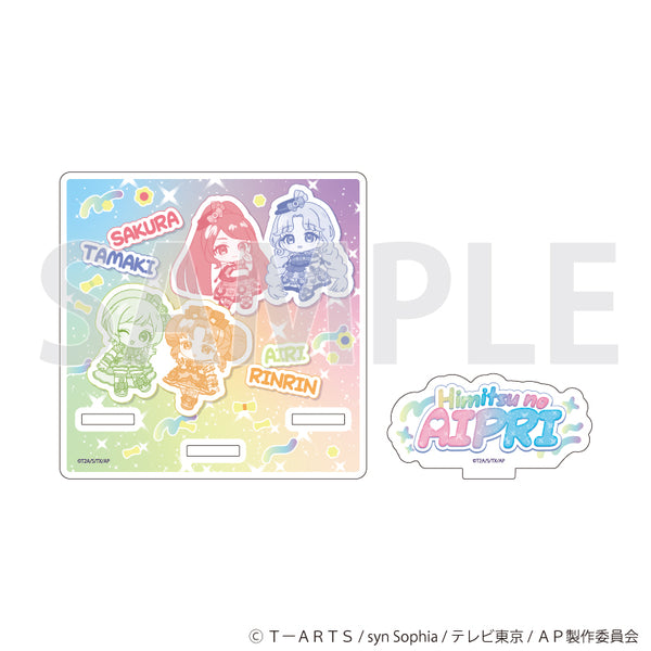 『ひみつのアイプリ』アクリルコースタースタンド03/デザインC デュオコーデver.(ミニキャライラスト)