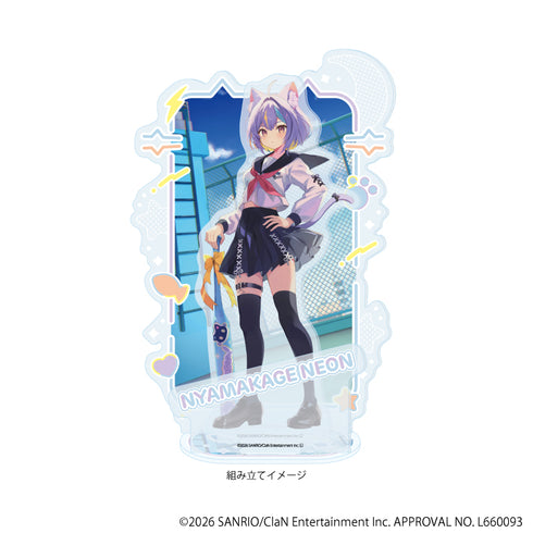 "Nyantajia!" Premium Acrylic Diorama Plate 06 / Young Demon Shadow Neon 2026 Birthday Ver. (Official Illustration)