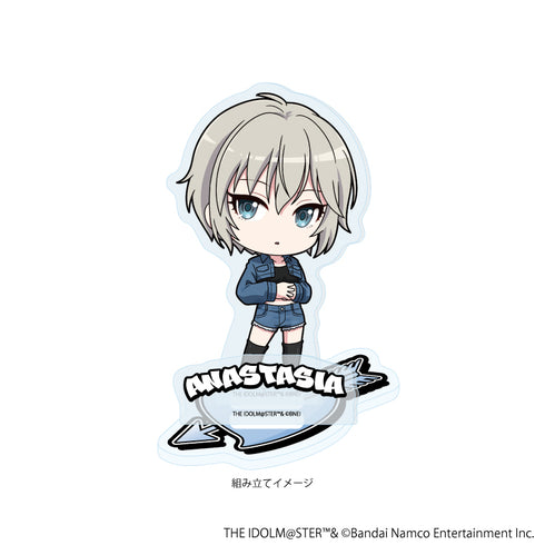 "The Idolmaster Cinderella Girls" Acrylic Stand Plate 23 / Anastasia Denim-Style Outfit Ver. (Mini Character Illustration)
