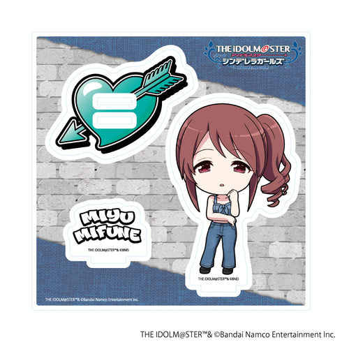 『アイドルマスター シンデレラガールズ』アクリルスタンドプレート29/三船美優 デニム風衣装ver.(ミニキャライラスト)【202609再販】