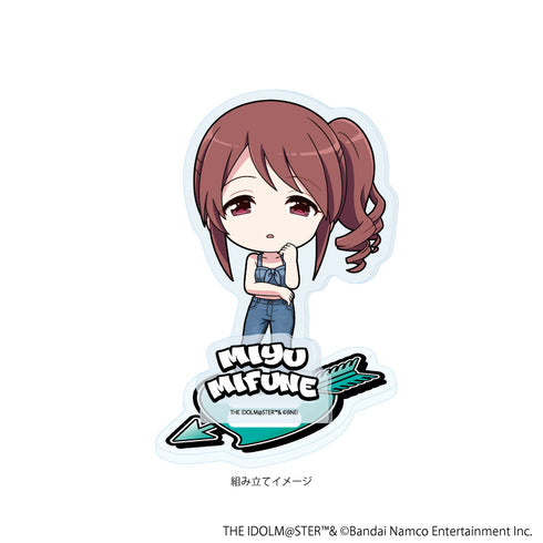 『アイドルマスター シンデレラガールズ』アクリルスタンドプレート29/三船美優 デニム風衣装ver.(ミニキャライラスト)【202609再販】
