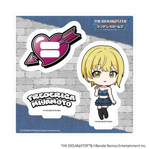『アイドルマスター シンデレラガールズ』アクリルスタンドプレート30/宮本フレデリカ デニム風衣装ver.(ミニキャライラスト)【202609再販】