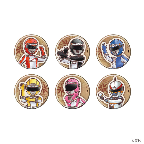 『轟轟戦隊ボウケンジャー』缶バッジ01/コンプリートセット(全6種)(グラフアートイラスト)