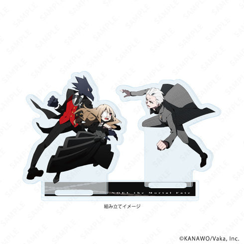 『被虐のノエル』アクリルスタンドプレート03/ノエル・チェルクェッティ&カロンVSラッセル・バロウズ(公式イラスト)【202606再販】