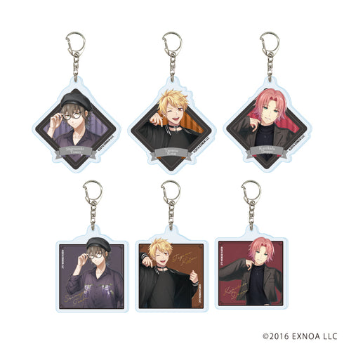 "Literary Masters and the Alchemist" Acrylic Keychain 17 / Black Outfit Ver. Complete Set (6 Varieties) (Original Illustration)