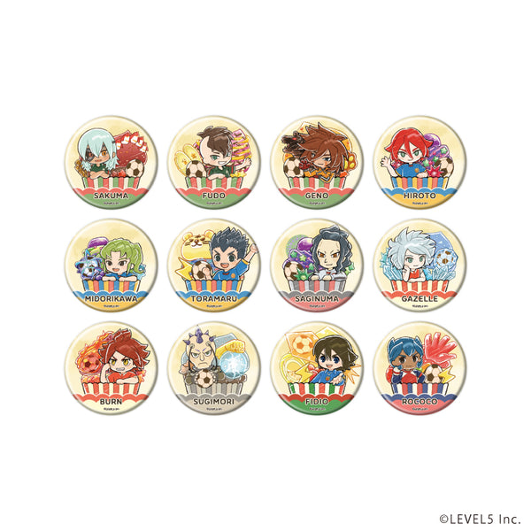 『イナズマイレブン』缶バッジ02/スイーツver. コンプリートセット(全12種)(グラフアートイラスト)