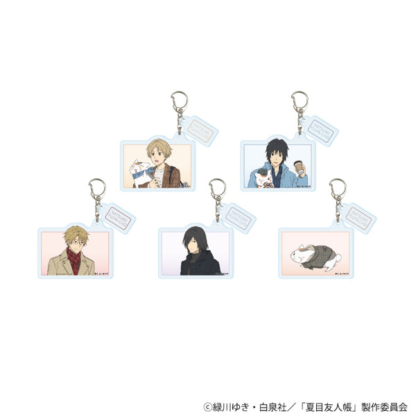"Natsume's Book of Friends" Acrylic Keychain with Attachments 02 / Check Pattern Ver. Complete Set (5 Varieties) (Original Illustration)