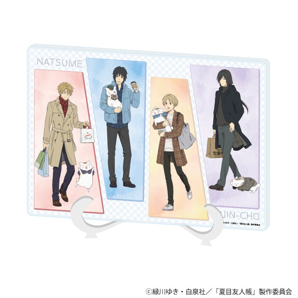 『夏目友人帳』アクリルアートボード(A5サイズ)04/チェック柄ver. 集合デザイン(描き下ろしイラスト)