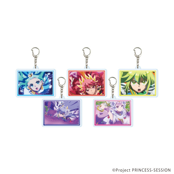 "Princession Orchestra" Acrylic Keychain 03 / Complete Set (5 Varieties) (Scene Illustrations)