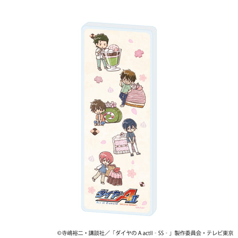 "Diamond no A Act II -Second Season-" Mini Acrylic Block 03 / Pattern A: Sweets Ver. (Graph Art Illustration)