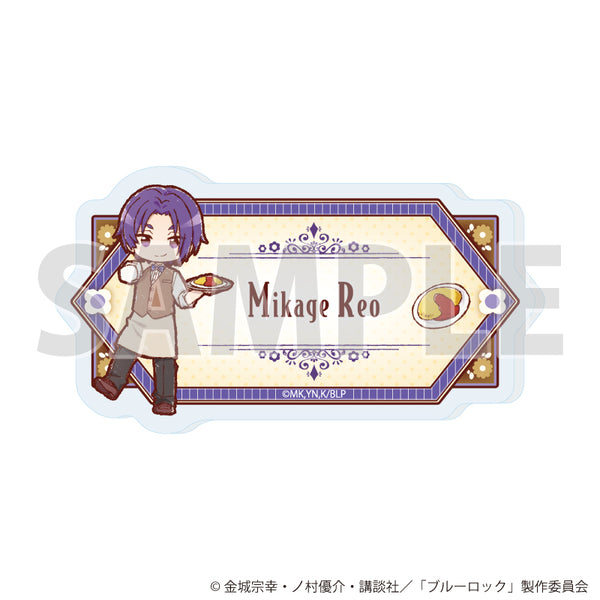 『ブルーロック』おなまえアクリルプレートバッジ26/御影 玲王 レトロカフェver.(グラフアートイラスト)