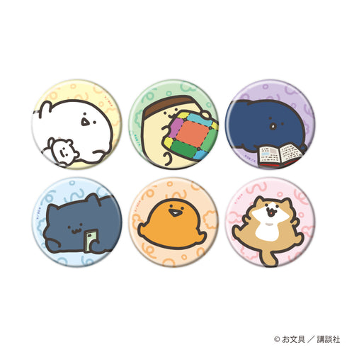 "With My Stationery" Pin Badge 23 / Lazy Day Ver. Complete Set (All 6 Varieties) (Original Illustration)