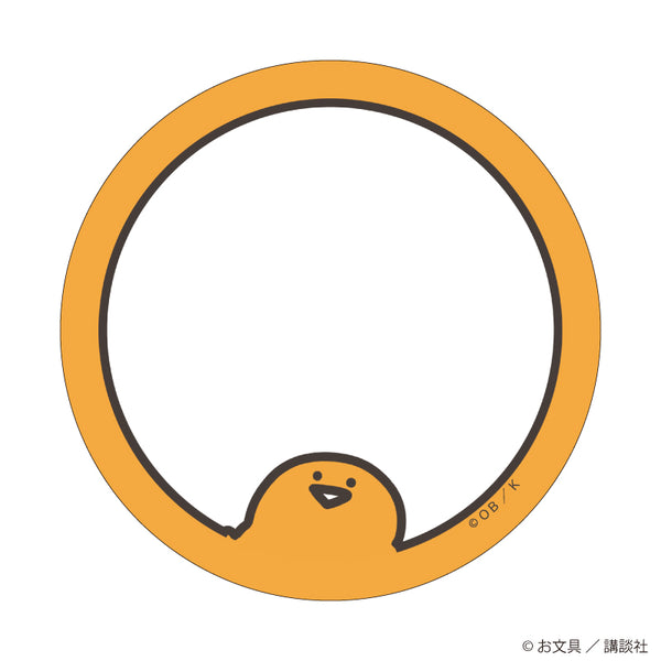 "With Stationery" 57mm Can Deco Cover No. 11: Jelly-san "Rolling Around" Ver. (Original Illustration)