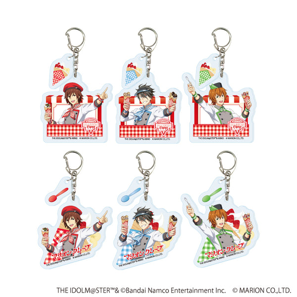 『アイドルマスター SideM』パーツ付きアクリルキーホルダー04/クレープ屋ver. コンプリートセット(全6種)(描き下ろしイラスト)