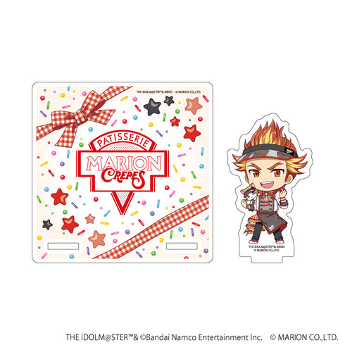 『アイドルマスター SideM』アクリルコースタースタンド04/紅井 朱雀 クレープ屋ver.(ミニキャライラスト)