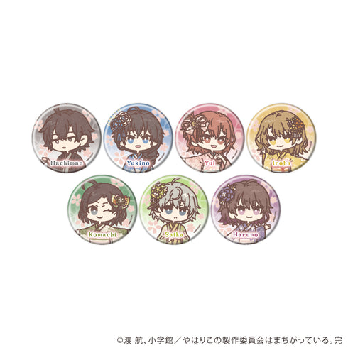 『やはり俺の青春ラブコメはまちがっている。完』缶バッジ06/花見ver. コンプリートセット(全7種)(レトロアートイラスト)