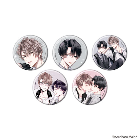 "The Naughty Elite Omega Melts with Lust" Pin Badge 01 / Complete Set (5 Varieties) (Official & Original Illustrations)