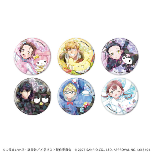 『獎牌得主 × Sanrio 角色』全息圖徽章 (57mm) 01/全套組 (共6種) (聯名插畫)