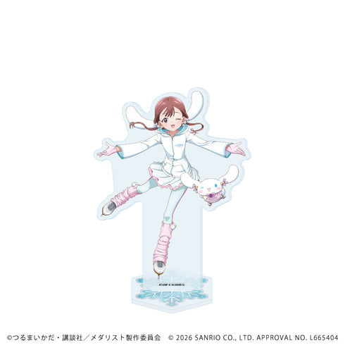 《獎牌得主 × Sanrio 角色》壓克力立牌 06/鹿本鈴 × 肉桂卷(聯名插畫)