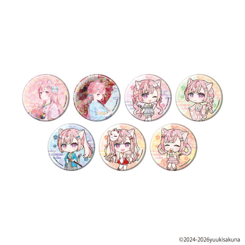 『結城さくな』ホログラム缶バッジ(57mm)01/ブラインド(全7種)(描き下ろし&ミニキャライラスト)【BOX】【202609再販】