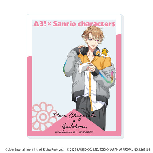 『A3!×Sanrio characters』アクリルカード19/茅ヶ崎 至×ぐでたま(コラボイラスト)