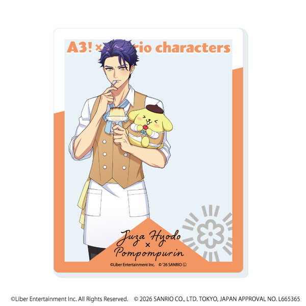 『A3!×Sanrio characters』アクリルカード21/兵頭 十座×ポムポムプリン(コラボイラスト)