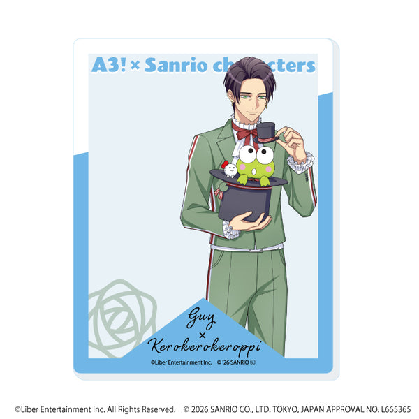 『A3!×Sanrio characters』アクリルカード22/ガイ×けろけろけろっぴ(コラボイラスト)