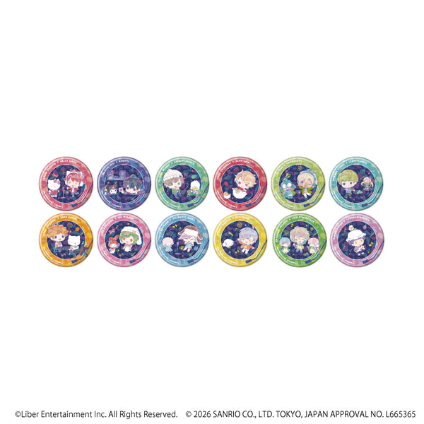 "A3! × Sanrio Characters" Hologram Pin Badges (57mm) 01 / Complete Set (All 12 Varieties) Spring Team & Summer Team (Collaboration Illustration)