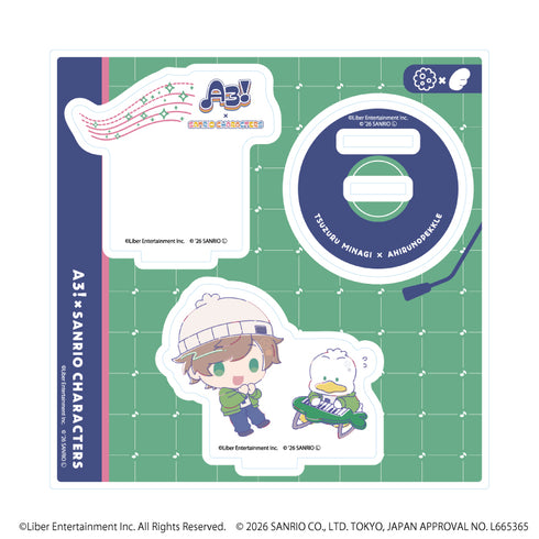 『A3!×Sanrio characters』アクリルスタンドプレート27/皆木 綴×あひるのペックル(コラボイラスト)