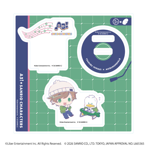 『A3!×Sanrio characters』アクリルスタンドプレート27/皆木 綴×あひるのペックル(コラボイラスト)