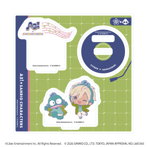 『A3!×Sanrio characters』アクリルスタンドプレート29/シトロン×ハンギョドン(コラボイラスト)