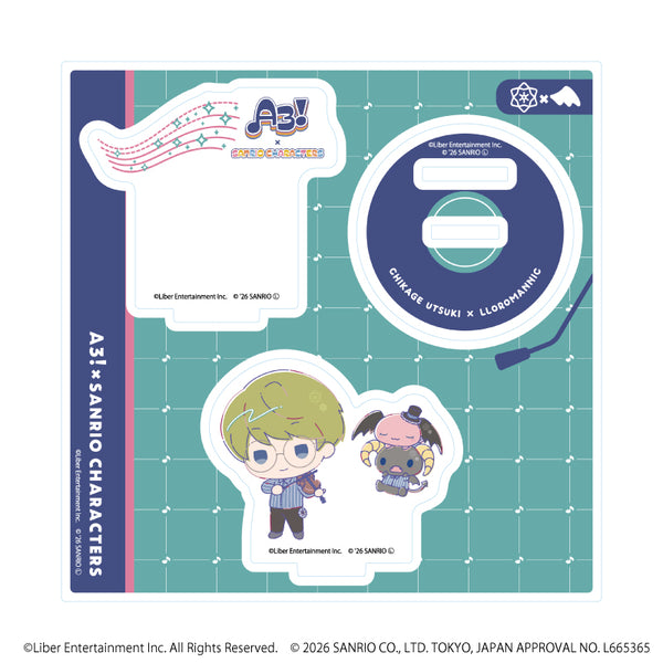 "A3! × Sanrio Characters" Acrylic Stand Plate 30 / Chikage Uki × Lululomanic (Collaboration Illustration)