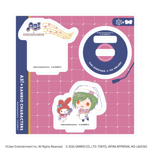 『A3!×Sanrio characters』アクリルスタンドプレート32/瑠璃川 幸×マイメロディ(コラボイラスト)