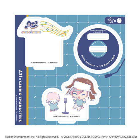 『A3!×Sanrio characters』アクリルスタンドプレート33/向坂 椋×マイスウィートピアノ(コラボイラスト)