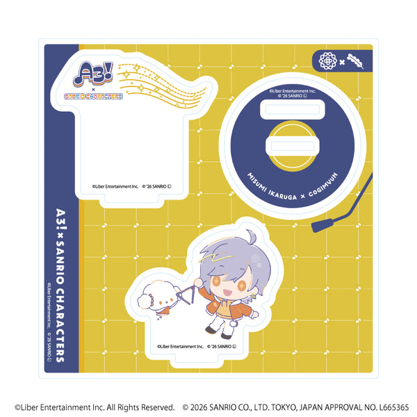 "A3! × Sanrio Characters" Acrylic Stand Plate 34 / Mikado Mikado × Kogimyun (Collaboration Illustration)