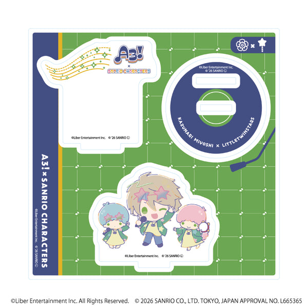 『A3!×Sanrio characters』アクリルスタンドプレート35/三好 一成×リトルツインスターズ(コラボイラスト)