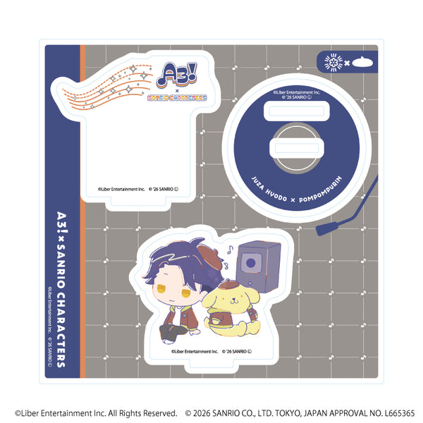『A3!×Sanrio characters』アクリルスタンドプレート38/兵頭 十座×ポムポムプリン(コラボイラスト)