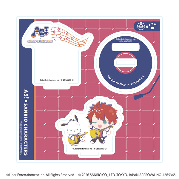 『A3!×Sanrio characters』アクリルスタンドプレート39/七尾 太一×ポチャッコ(コラボイラスト)
