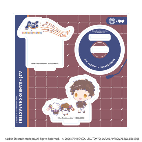 『A3!×Sanrio characters』アクリルスタンドプレート40/伏見 臣×シュガーバニーズ(コラボイラスト)